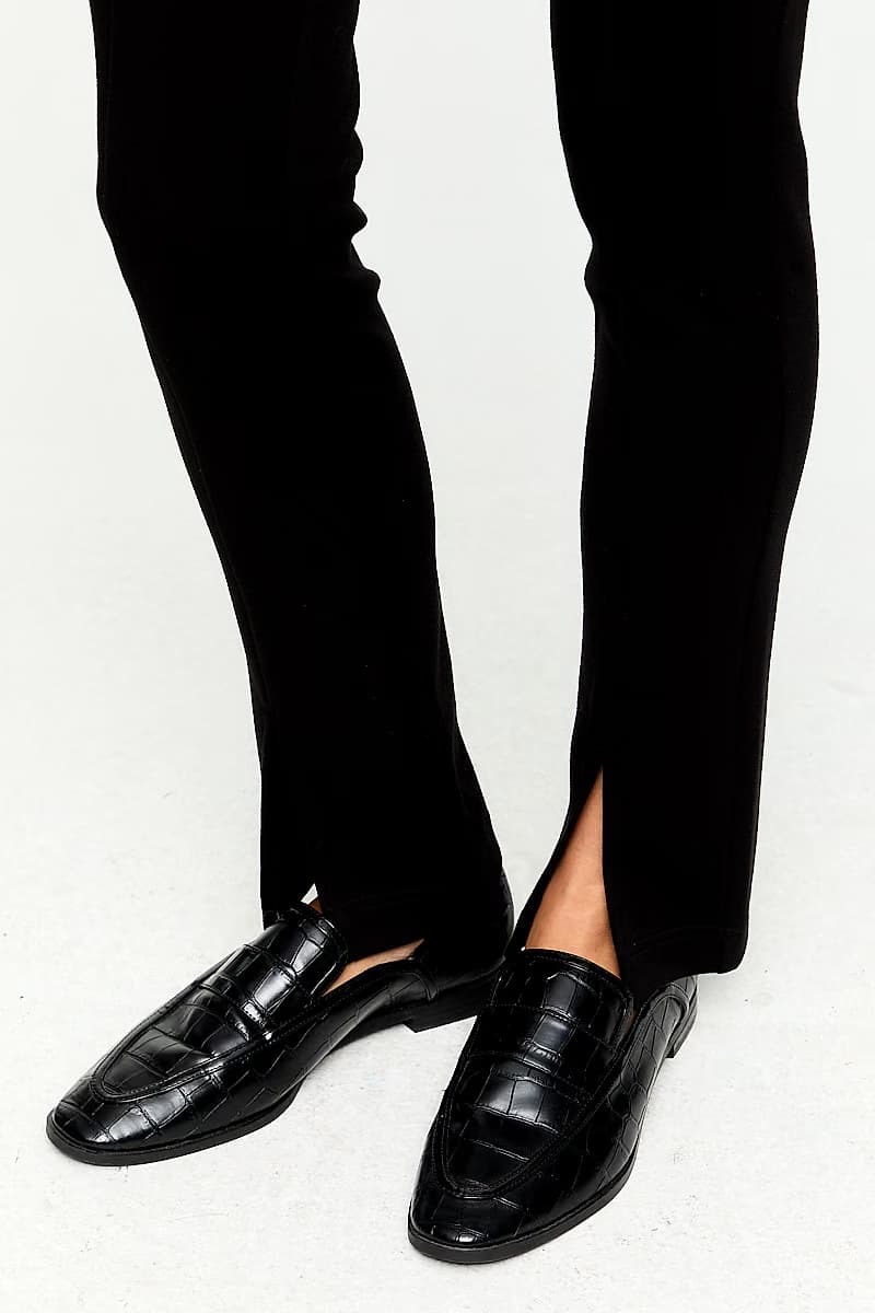 calça de malha double com fenda na barra — foto 4