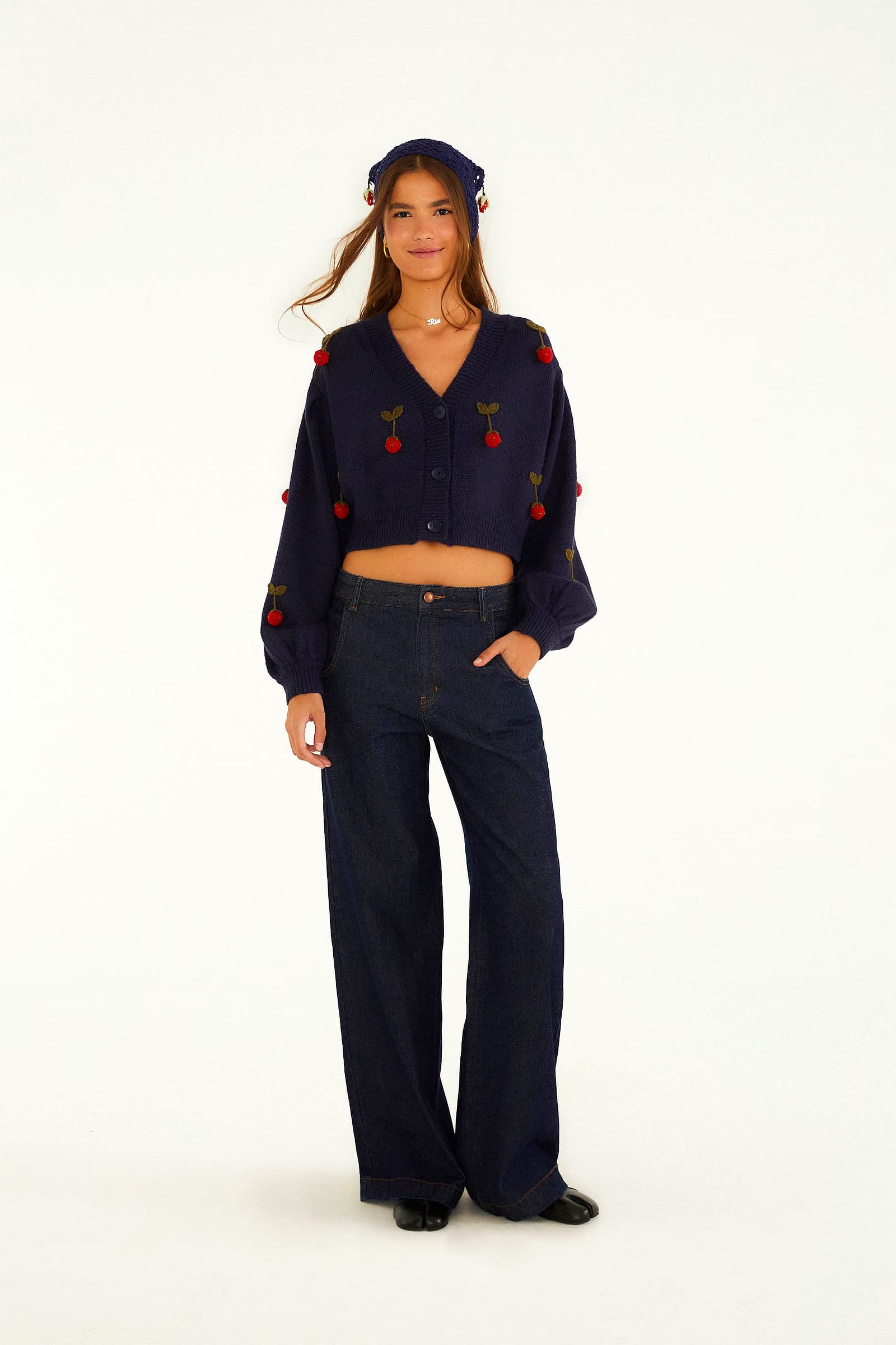 cardigan tricot artesanal morango — foto 6