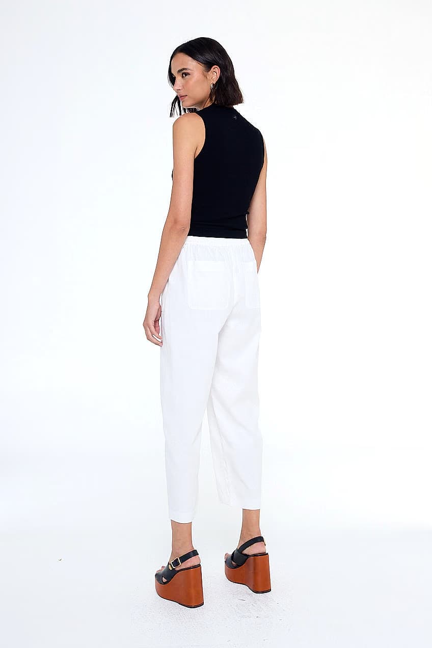 calça de tencel ampla com gorgurão — foto 7